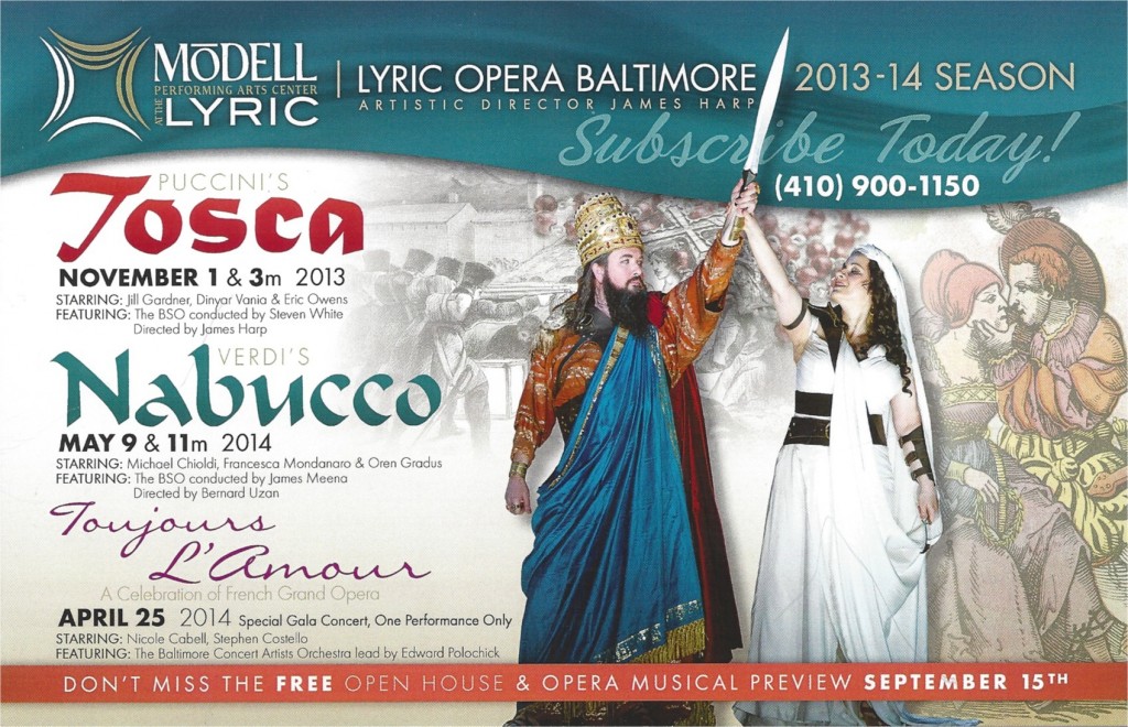 2013-14 season Lyric Opera Baltimore