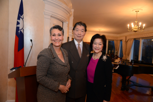 Mrs. Shen, Leilane Grimaldi Mehler, and Ambassador Shen